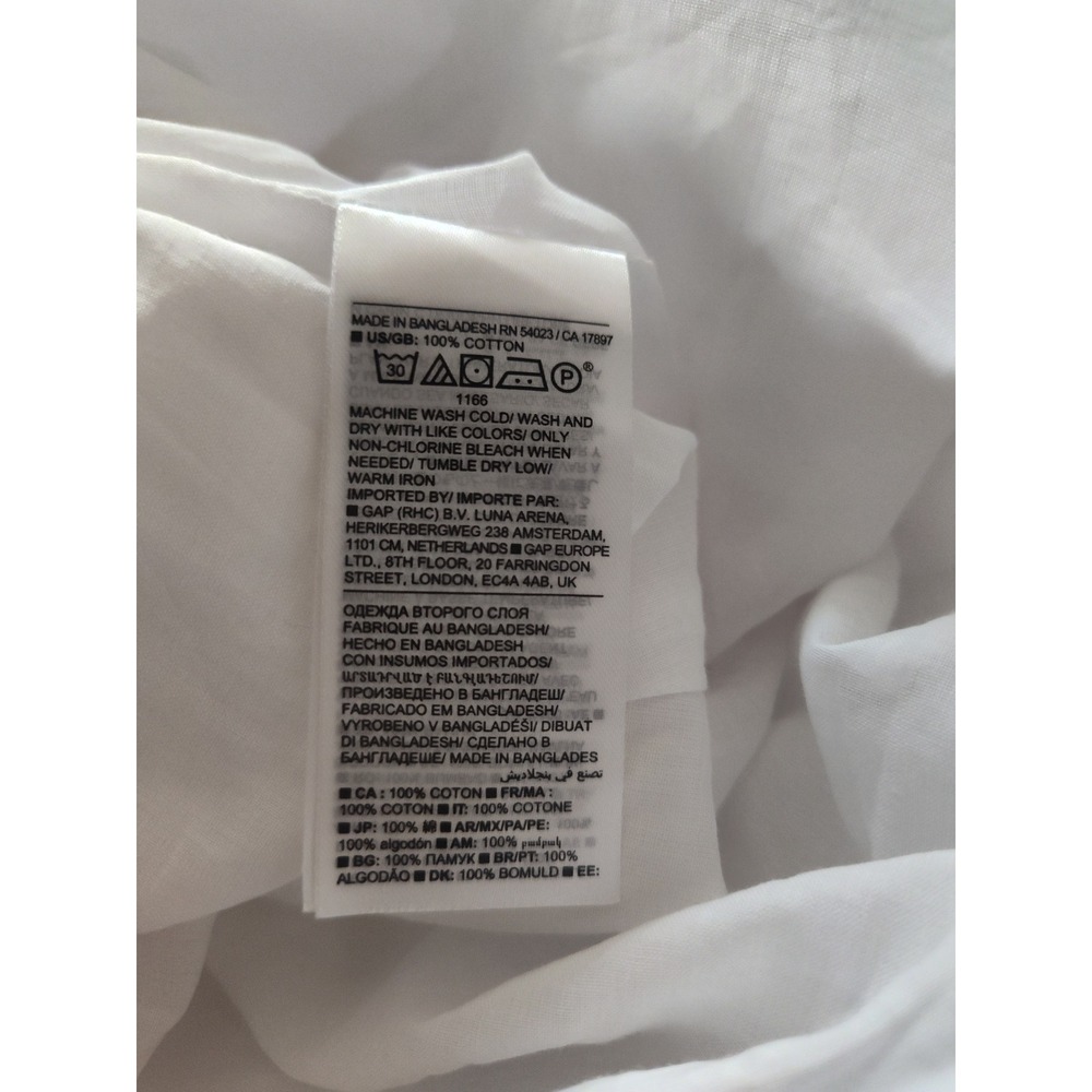 New Banana Republic Dress 6 Midi Strappy Empire Sundress Cutout White Cotton - Picture 7 of 9